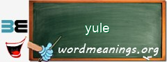 WordMeaning blackboard for yule